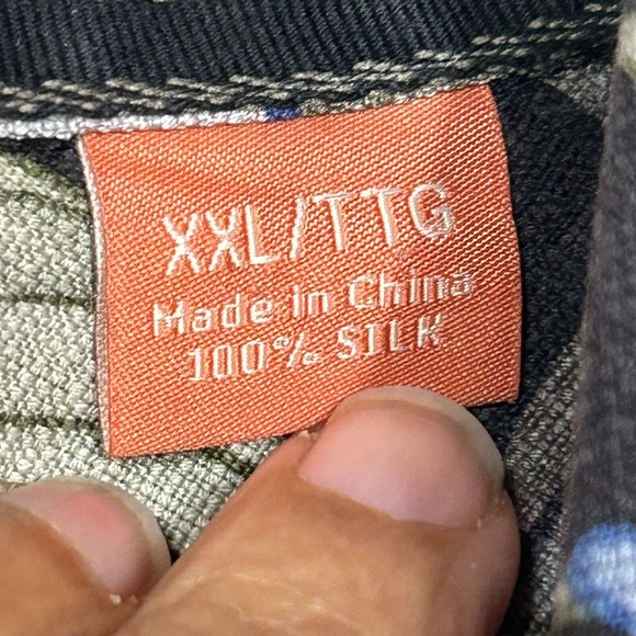 Tommy Bahama 100% Silk Hawaiian Shirt Mens XXL 2XL Green Floral Short Sleeve - Picture 5 of 11